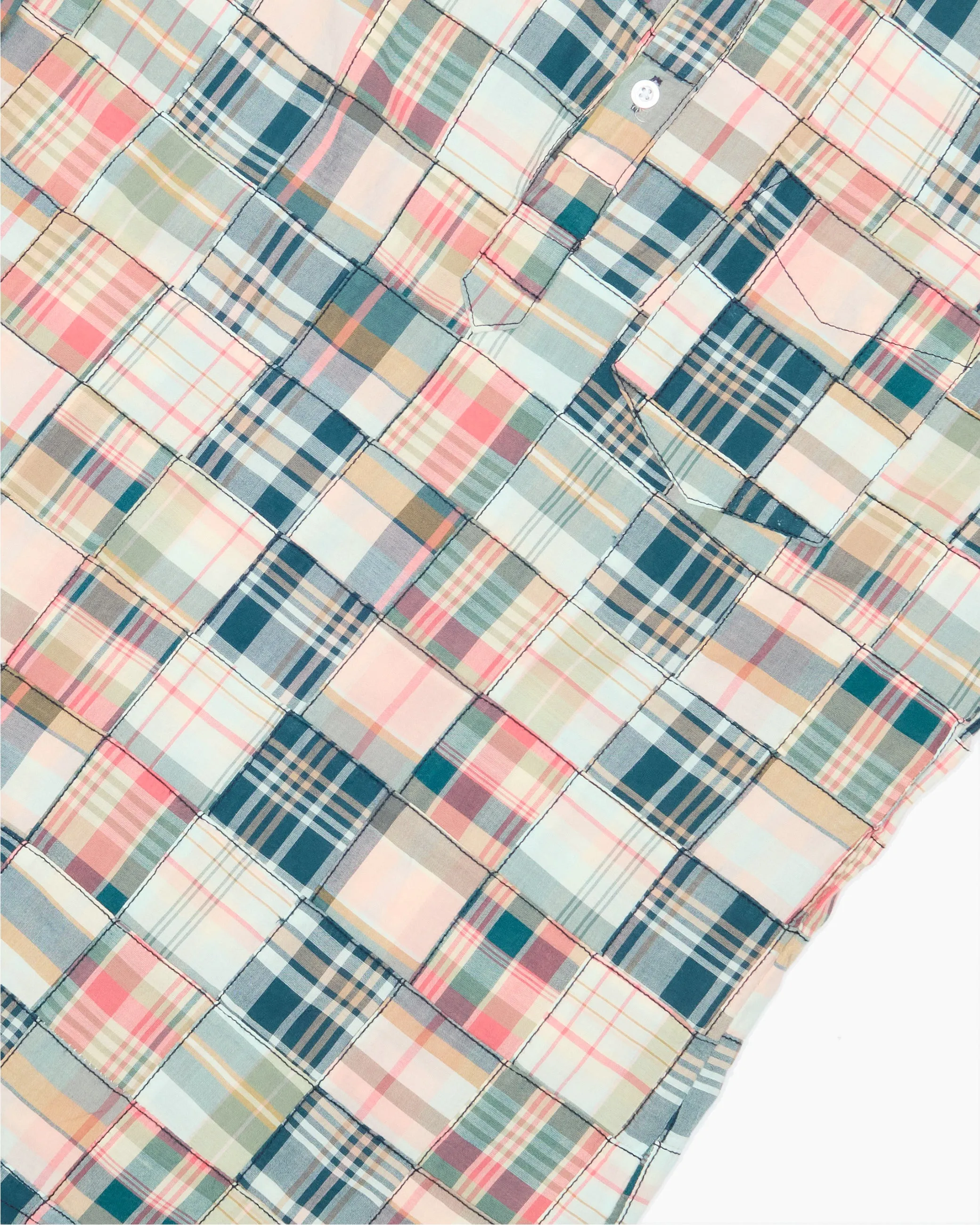 Vaughn Patchwork Popover Madras Shirt sold by John Simons product image thumbnail 5