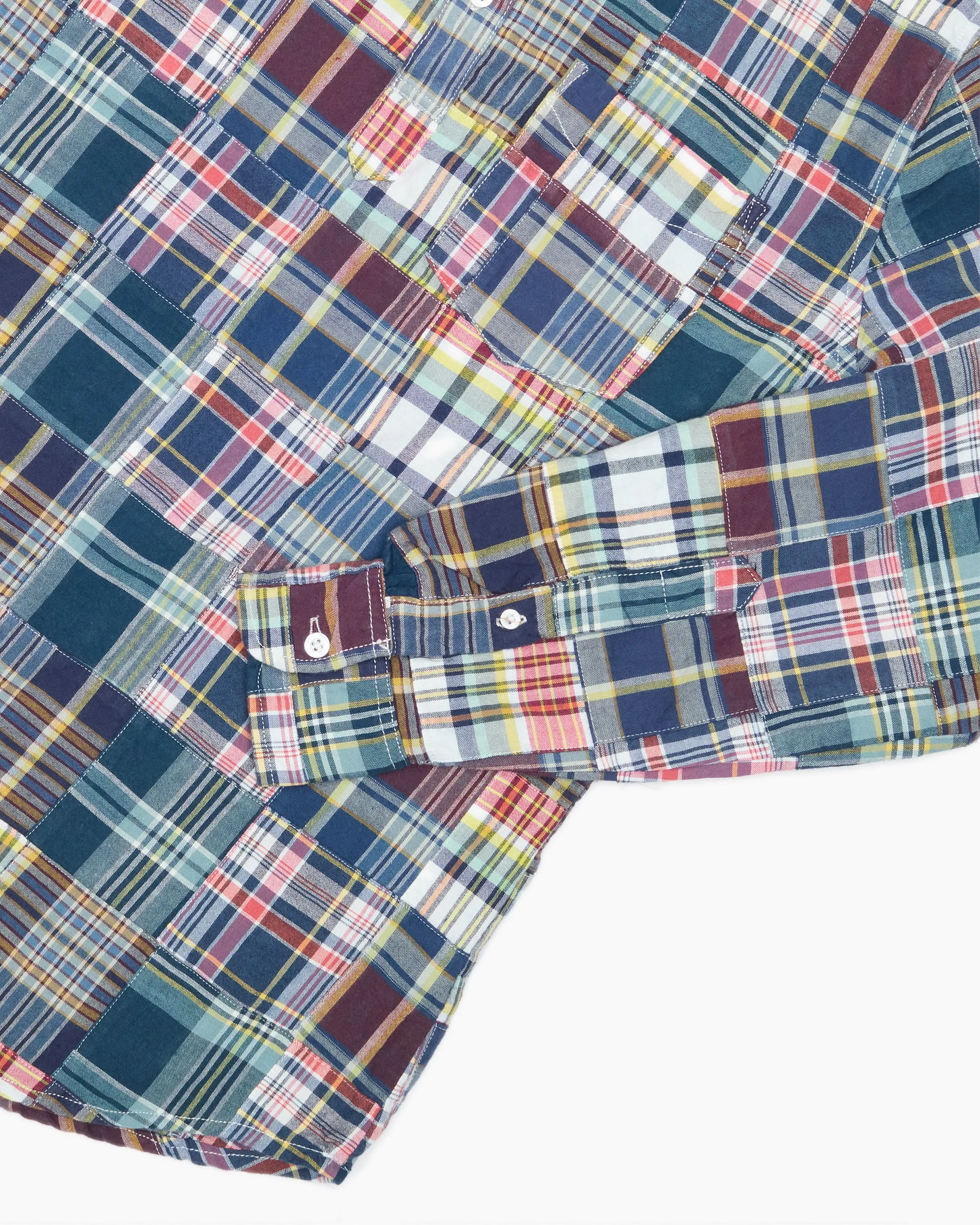 Blakey Patchwork Popover Madras Shirt sold by John Simons product image thumbnail 3