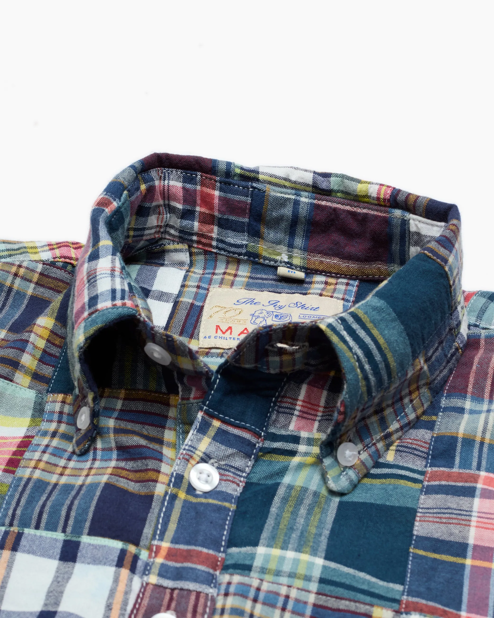 Blakey Patchwork Popover Madras Shirt sold by John Simons product image thumbnail 2