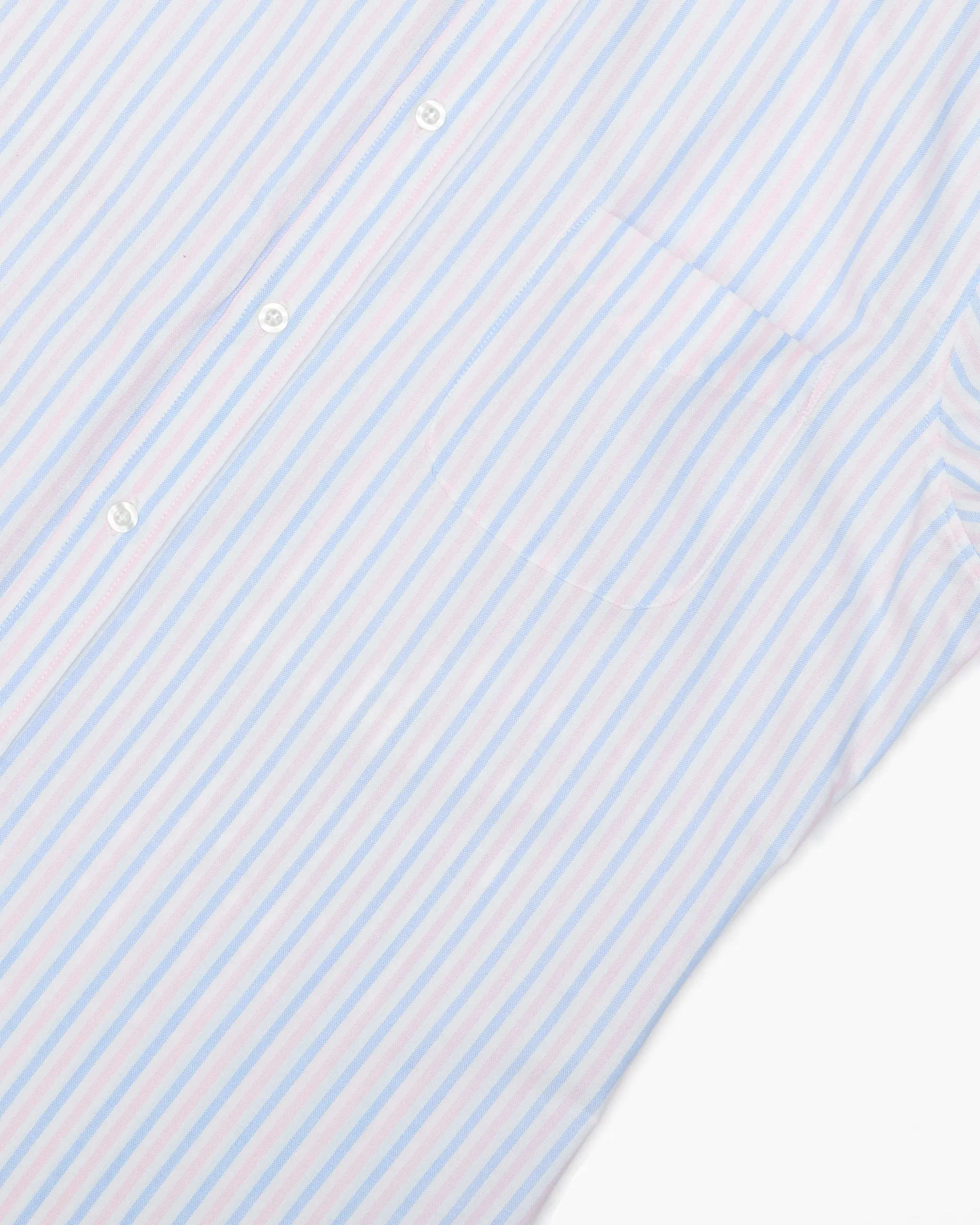 Blue & Pink Stripe Ivy Oxford Shirt sold by John Simons product image thumbnail 3