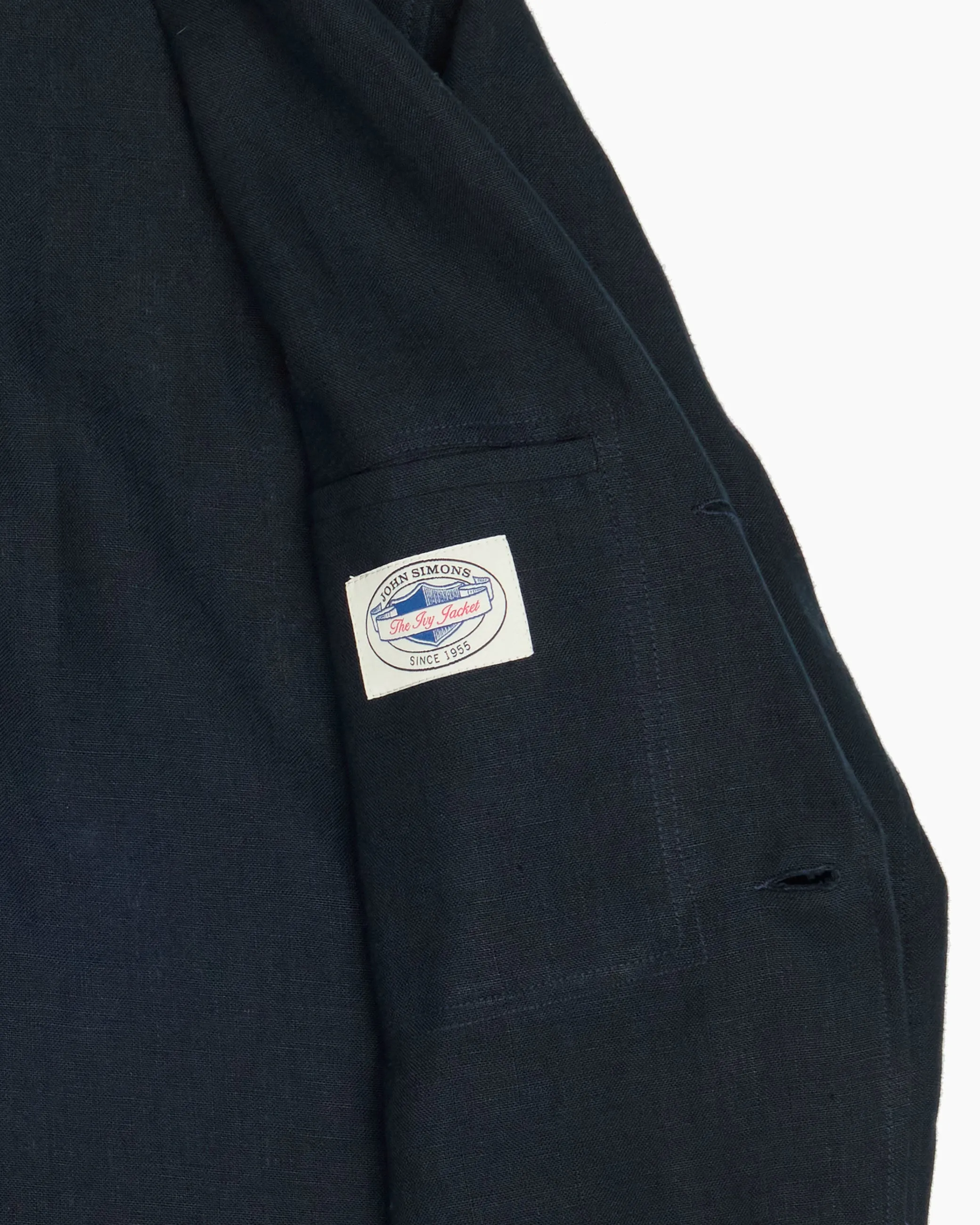 Navy Linen Ivy Jacket sold by John Simons product image thumbnail 3