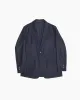 Navy Summer Wool Hopsack Ivy Jacket sold by John Simons