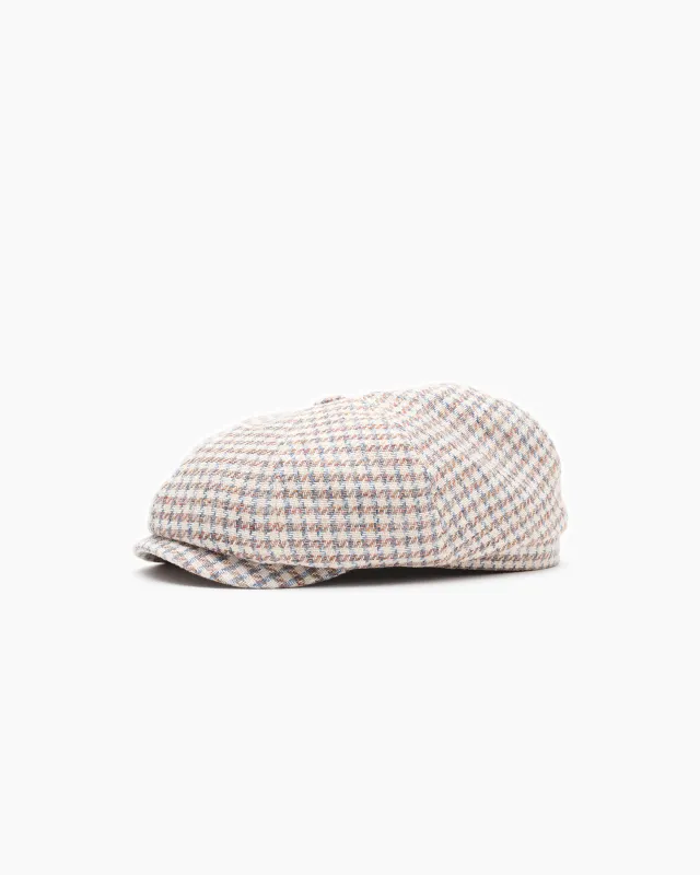 Light Houndstooth Check Summer Cap sold by John Simons