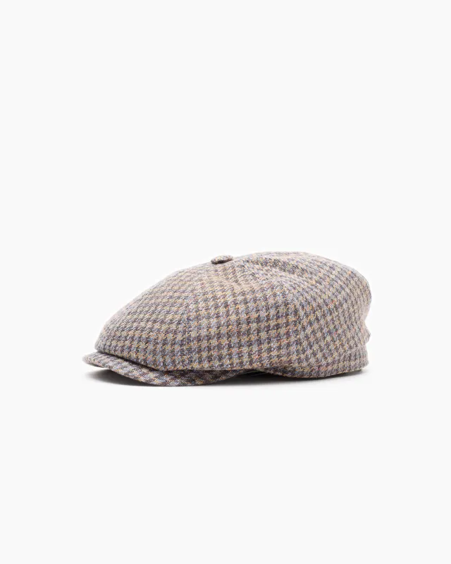 Dark Houndstooth Check Summer Cap sold by John Simons
