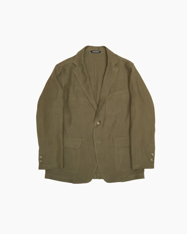 Olive Linen Ivy Jacket sold by John Simons