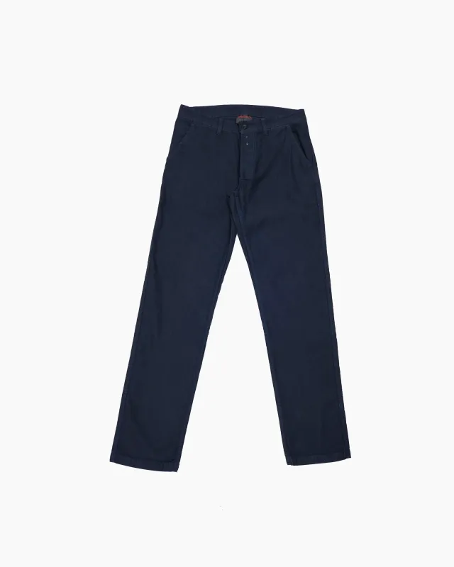 Navy Bedford Cord Trouser sold by John Simons