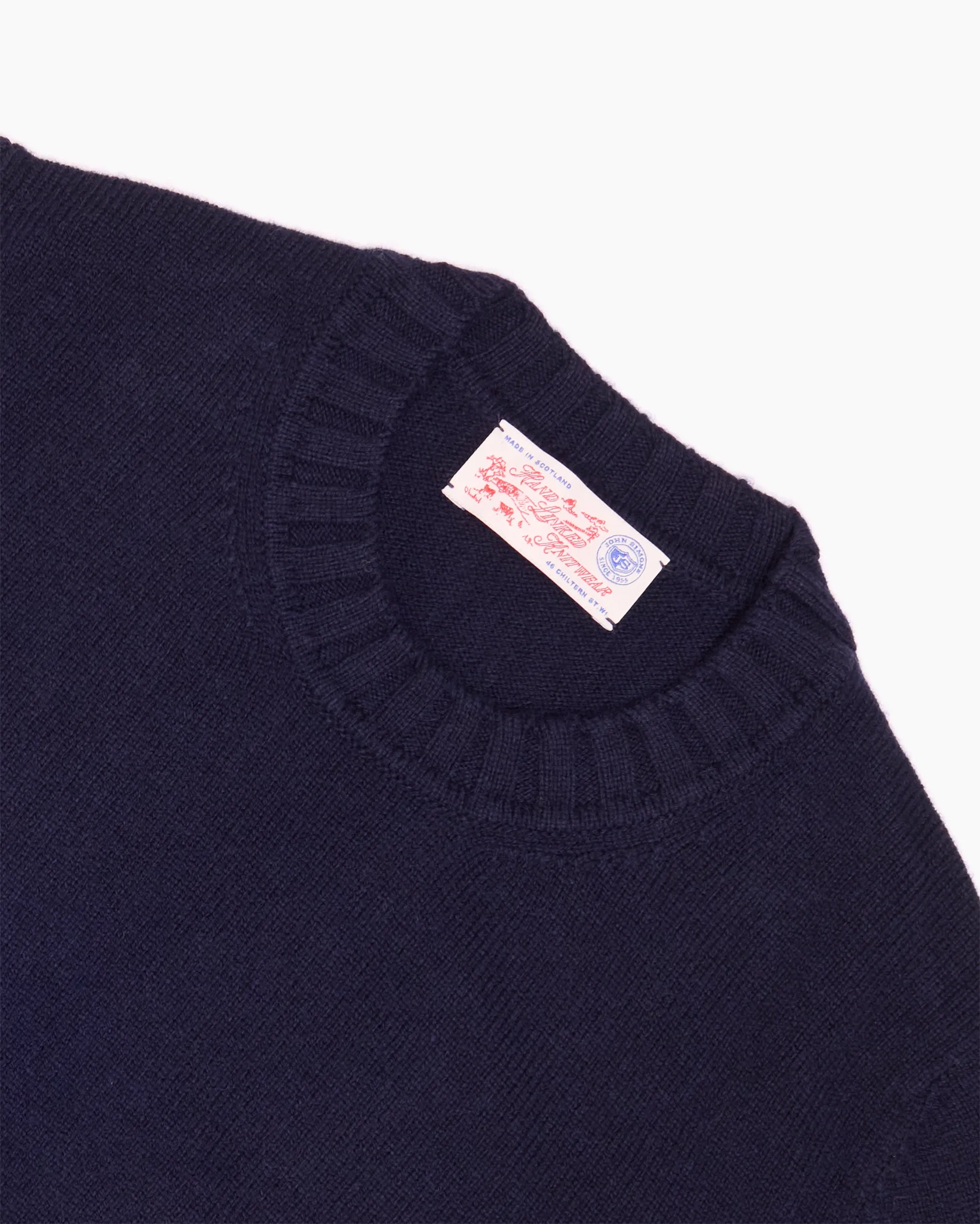Navy Super Soft Shetland Knit Jumper sold by John Simons product image thumbnail 2