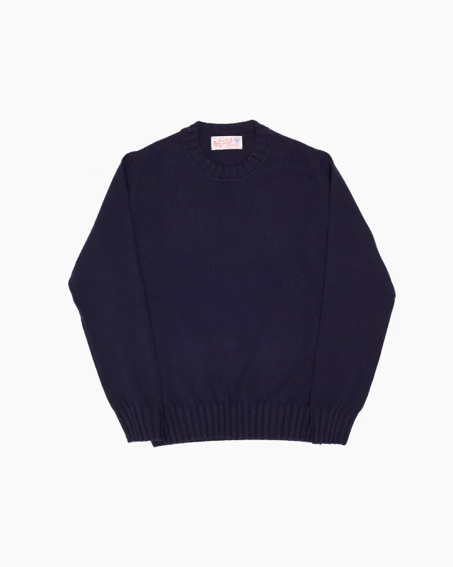 Navy Super Soft Shetland Knit Jumper sold by John Simons