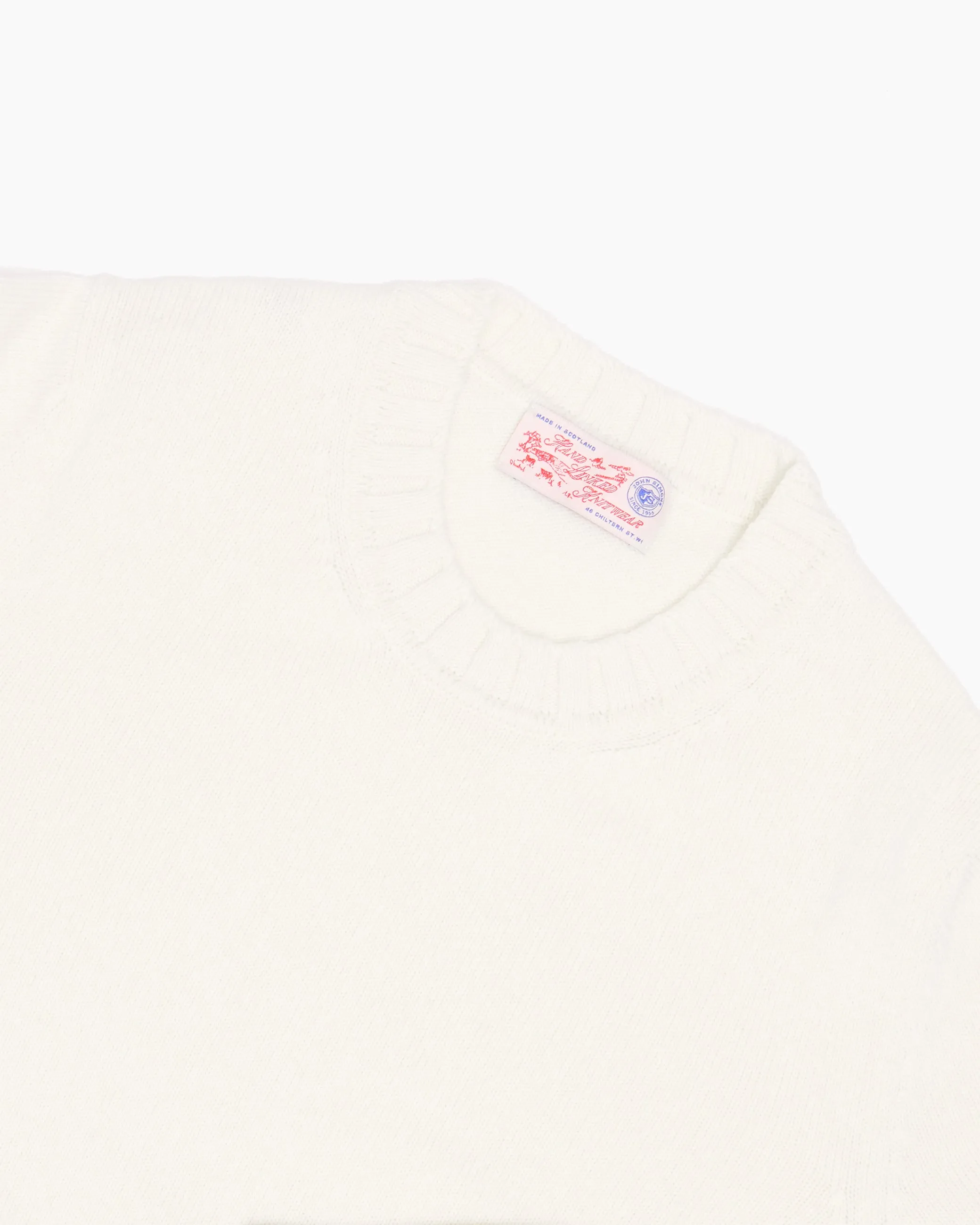 White Super Soft Shetland Knit Jumper sold by John Simons product image thumbnail 2