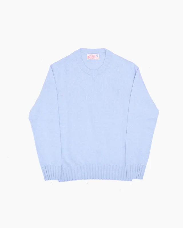 Blue Super Soft Shetland Knit Jumper sold by John Simons