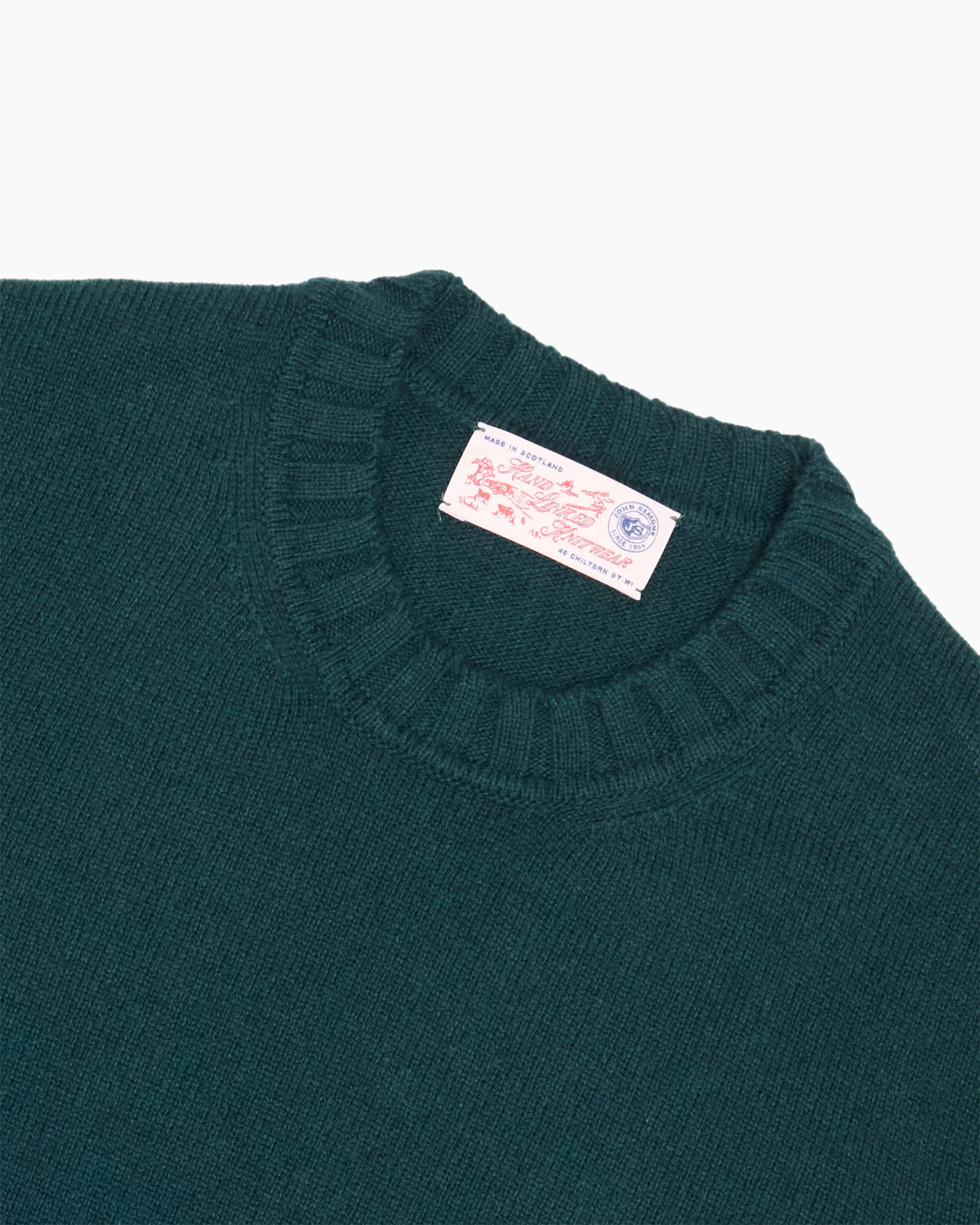 Green Super Soft Shetland Knit Jumper sold by John Simons product image thumbnail 2