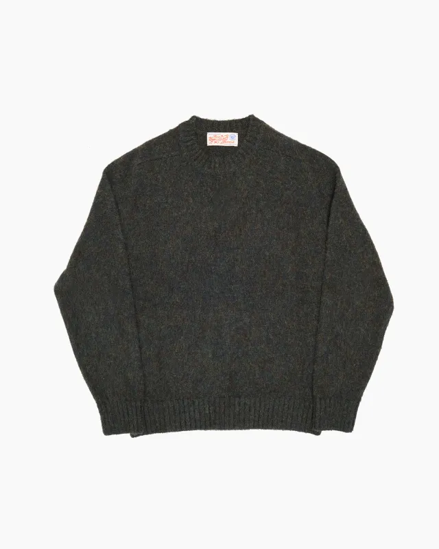Nori Melange Brushed Shetland Knit Jumper sold by John Simons