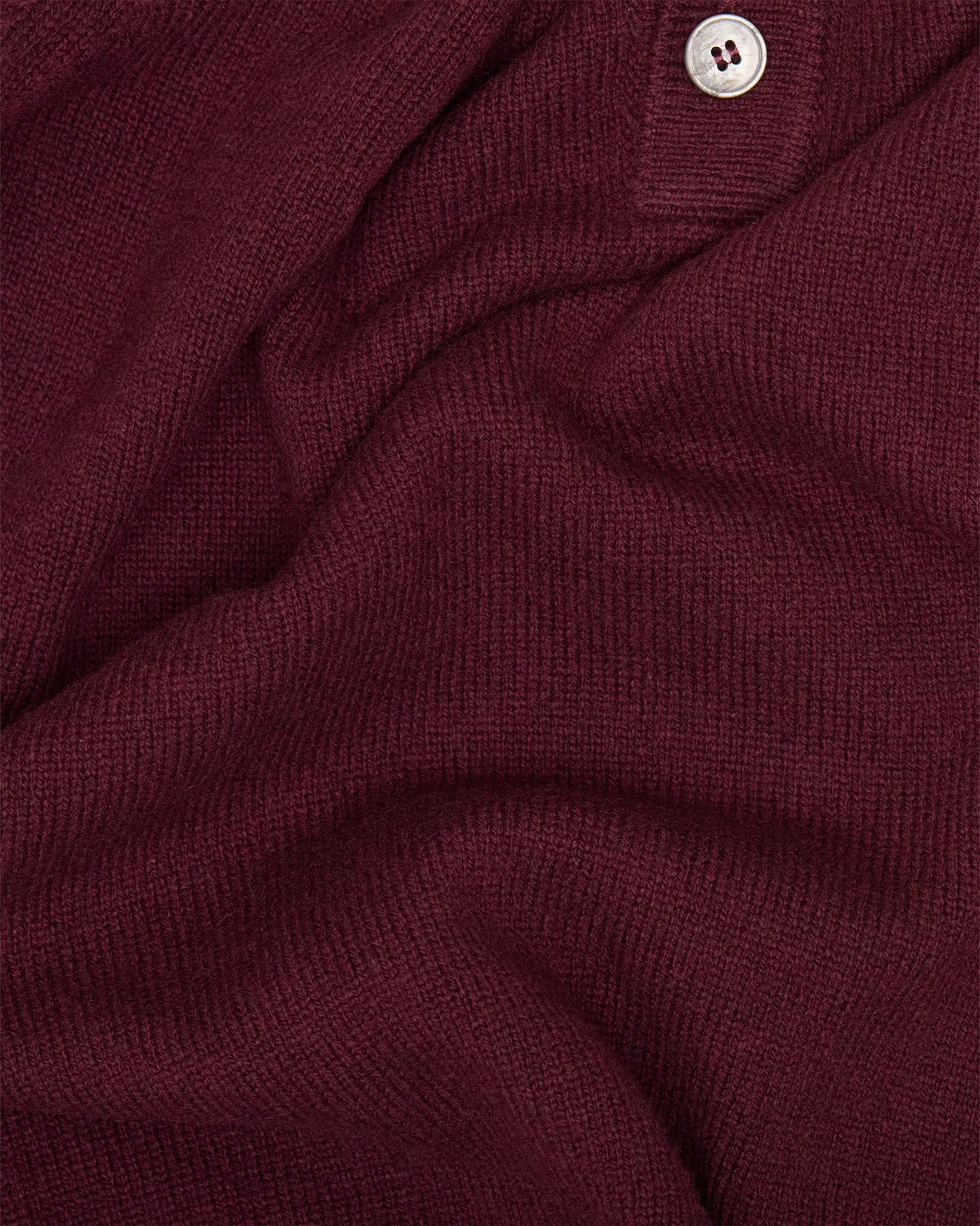 Burgundy Knit Shetland Polo Jumper sold by John Simons product image thumbnail 5