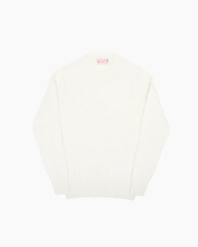Cream Cable Shetland Knit Jumper sold by John Simons