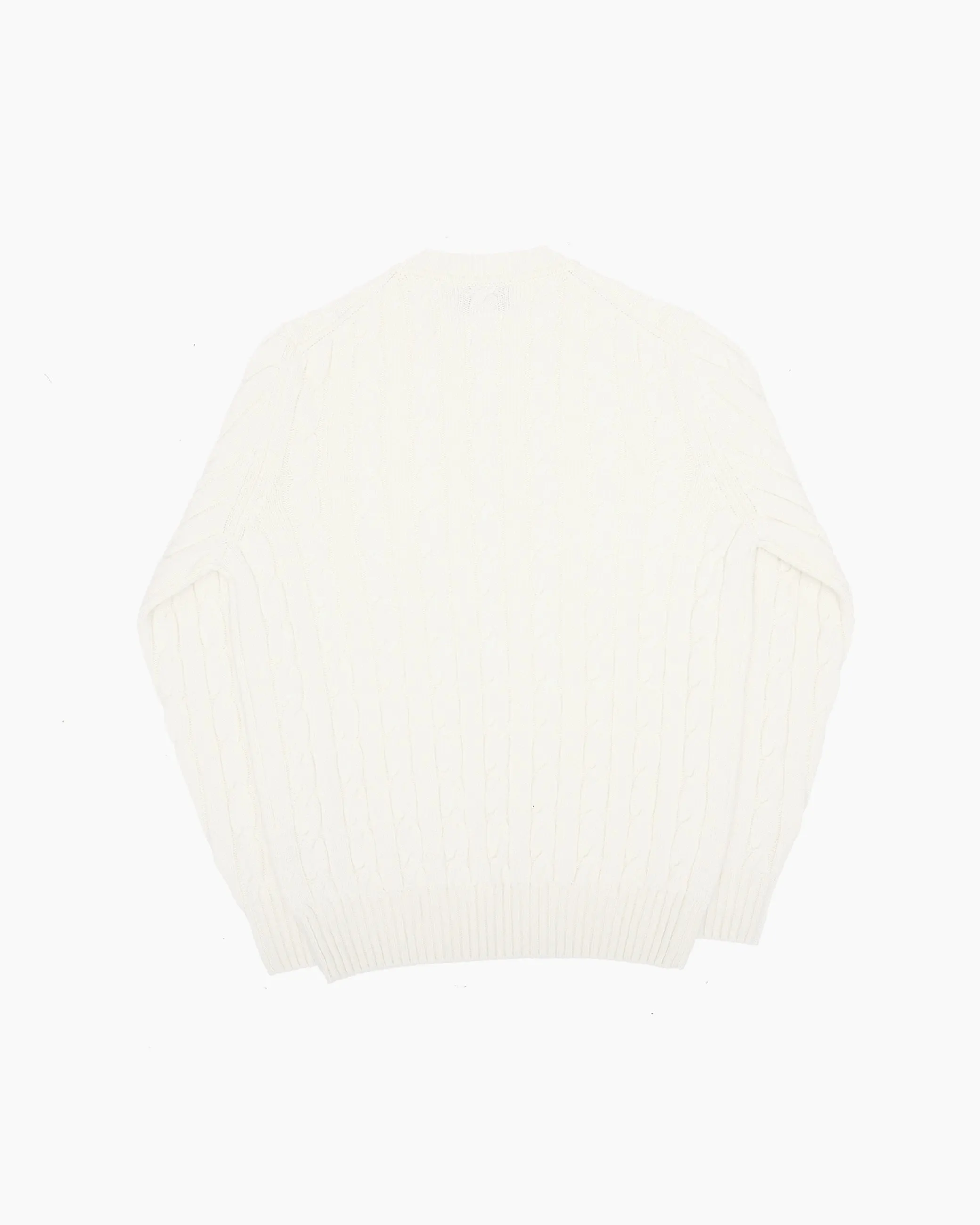 Cream Cable Shetland Knit Jumper sold by John Simons product image thumbnail 3