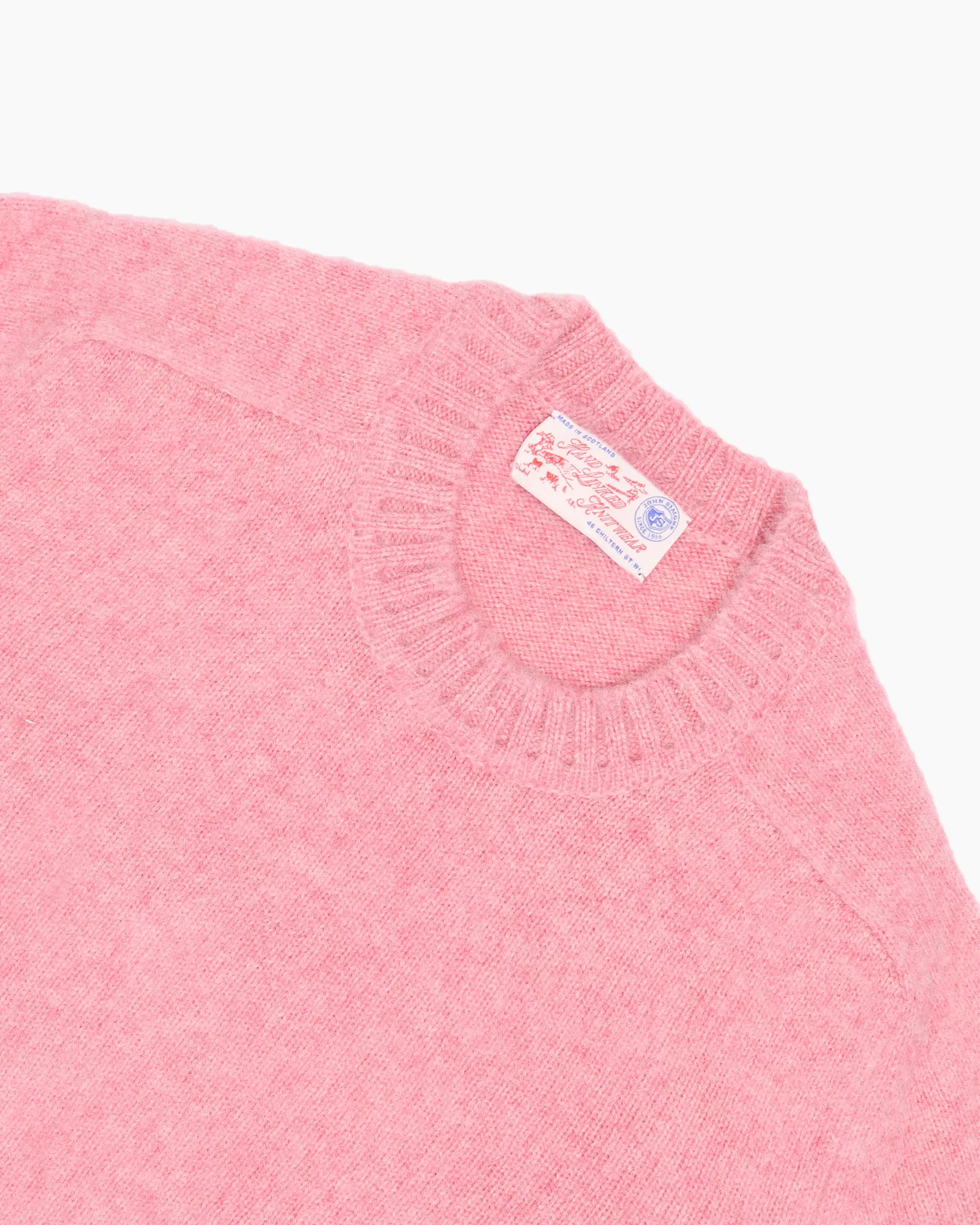 Pink Melange Brushed Shetland Knit Jumper sold by John Simons product image thumbnail 2