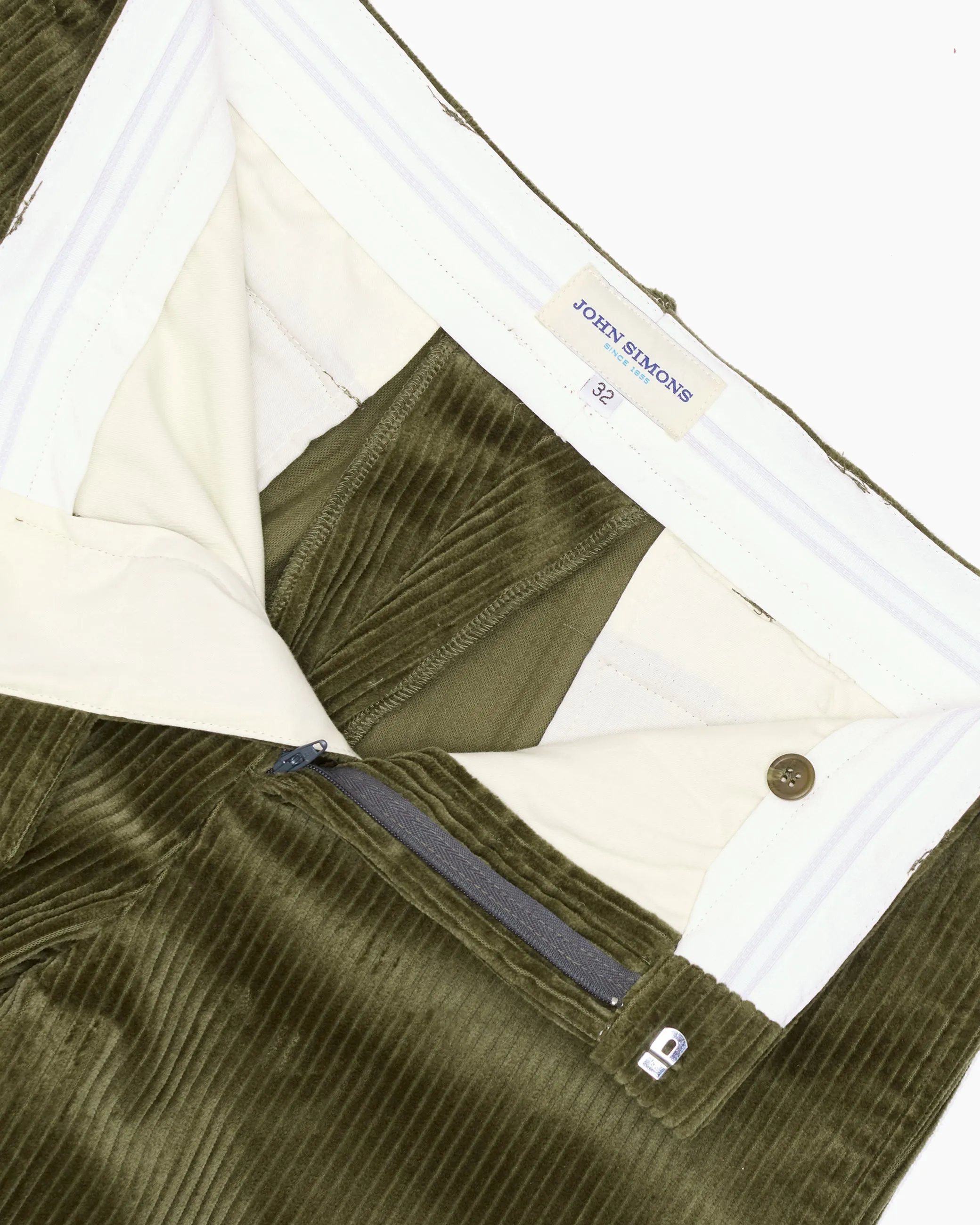 Olive Corduroy Ivy Trouser sold by John Simons product image thumbnail 5