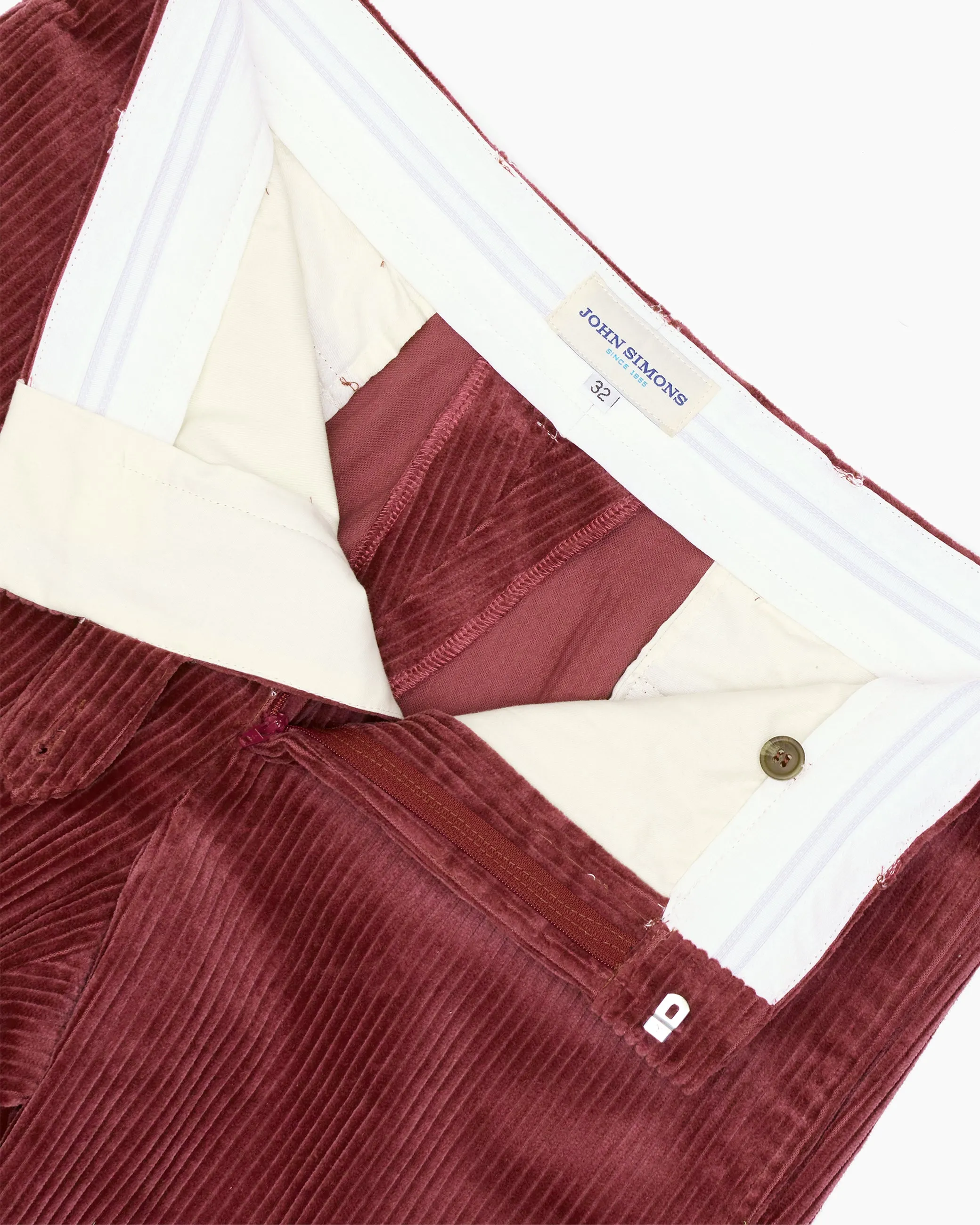 Maroon Corduroy Ivy Trouser sold by John Simons product image thumbnail 4