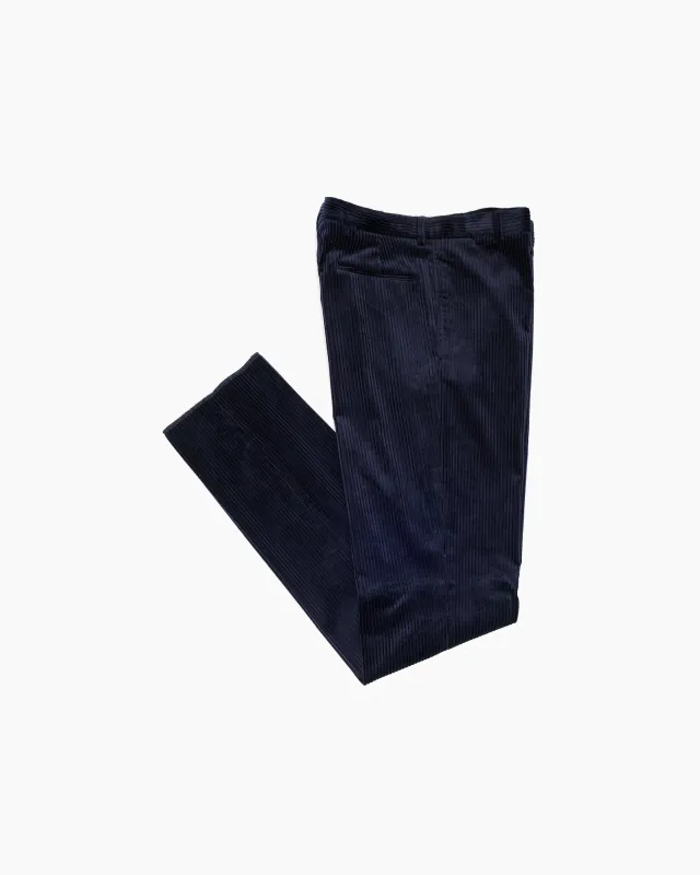 Navy Corduroy Ivy Trouser sold by John Simons