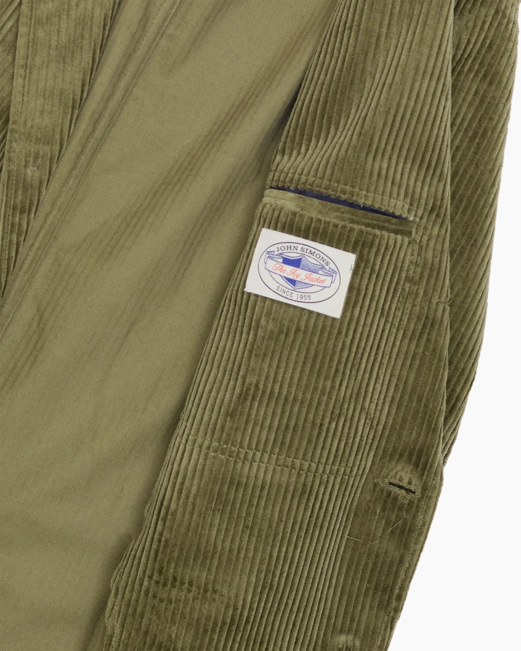 Olive Corduroy Ivy Jacket sold by John Simons product image thumbnail 4