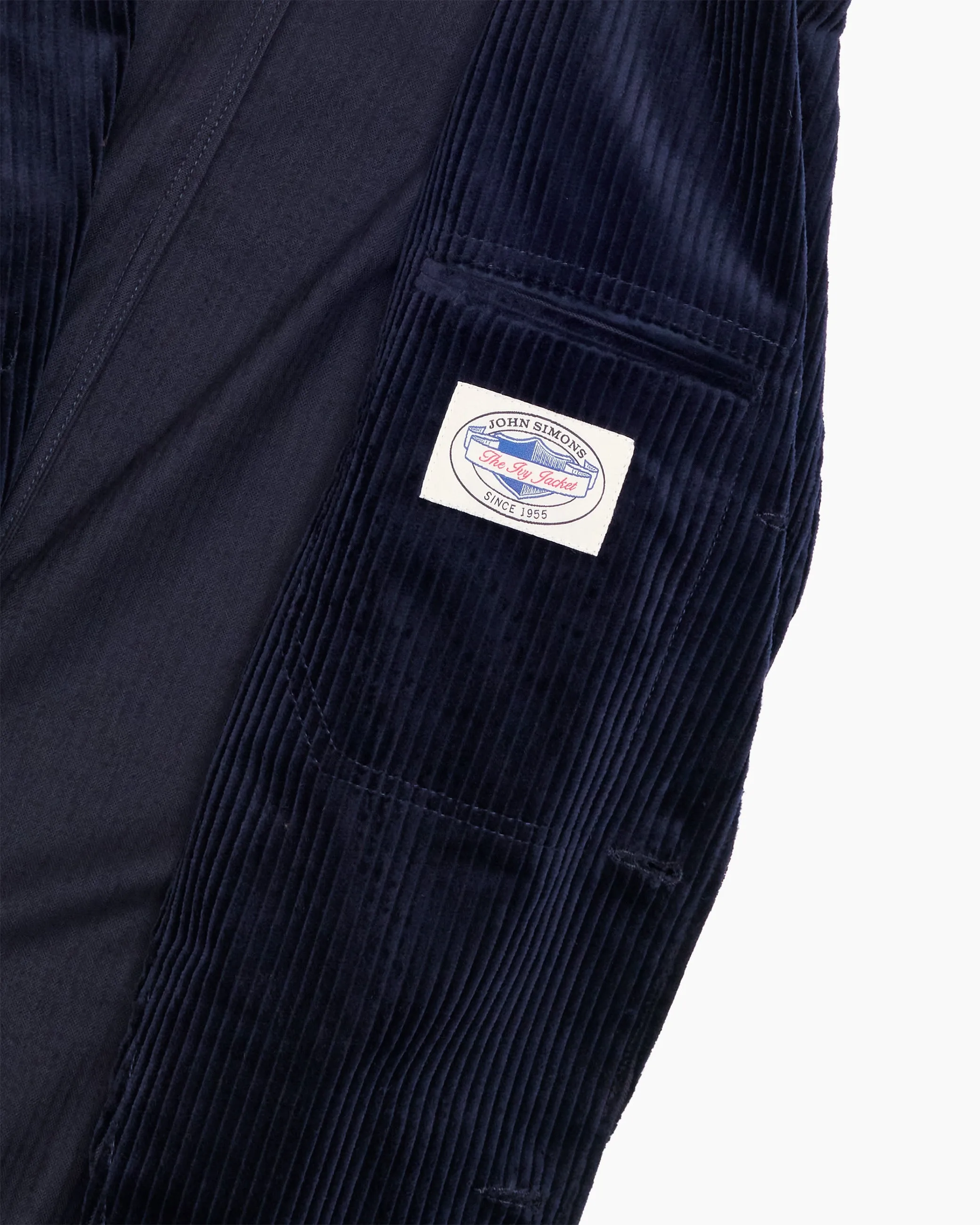 Navy Corduroy Ivy Jacket sold by John Simons product image thumbnail 3