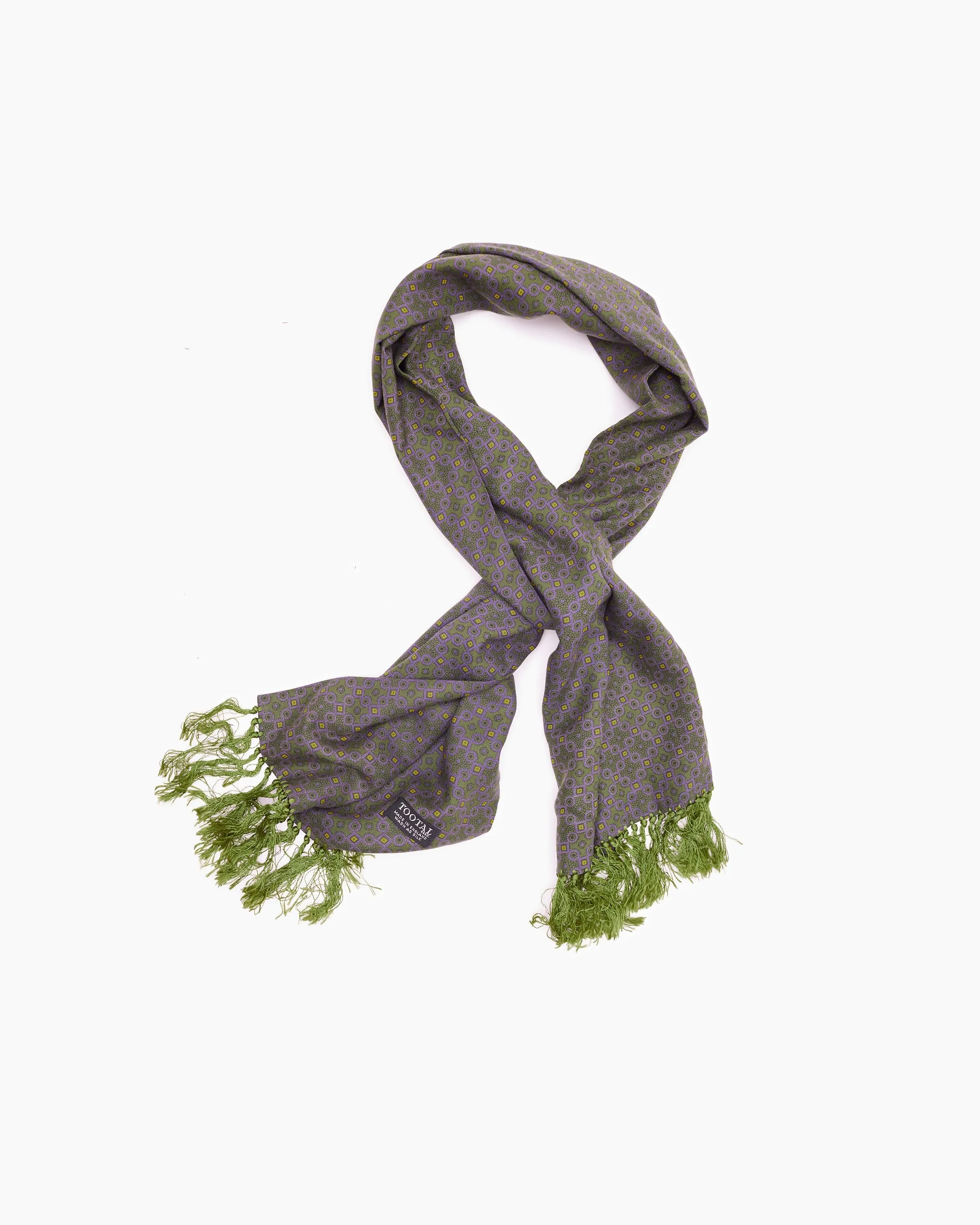 Vintage Purple & Green Geometric Scarf sold by John Simons