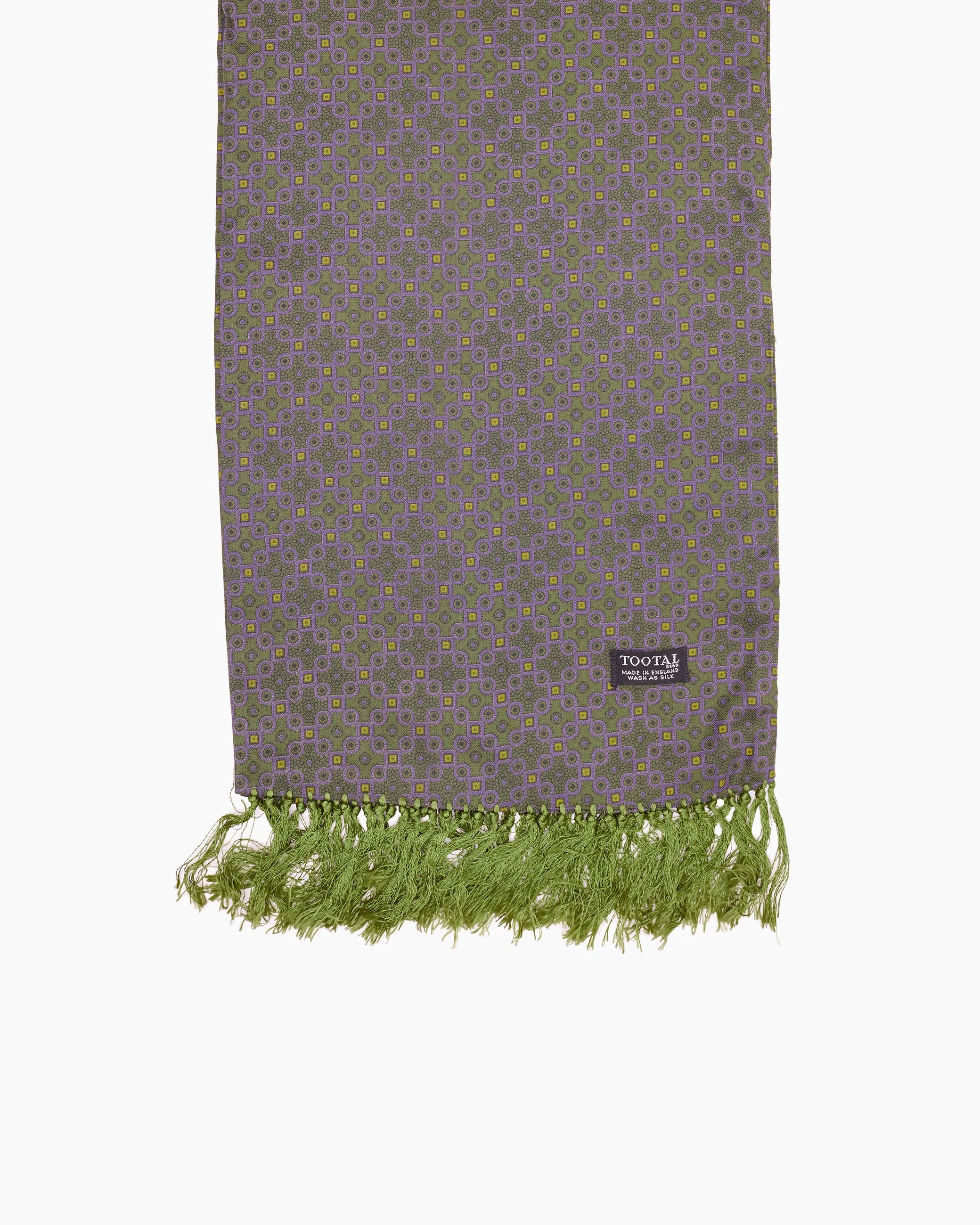 Vintage Purple & Green Geometric Scarf sold by John Simons product image thumbnail 2