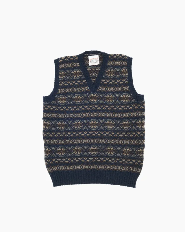 Loch Fair Isle V-neck Sweater Vest sold by John Simons