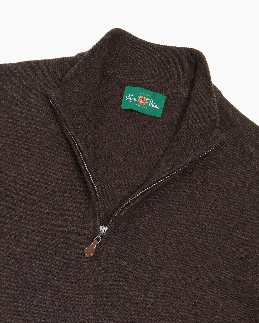 Brown Sutherland Lambswool Quarter Zip sold by John Simons product image thumbnail 2