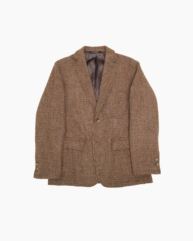 Brown Check Heavyweight Harris Tweed Ivy Jacket sold by John Simons