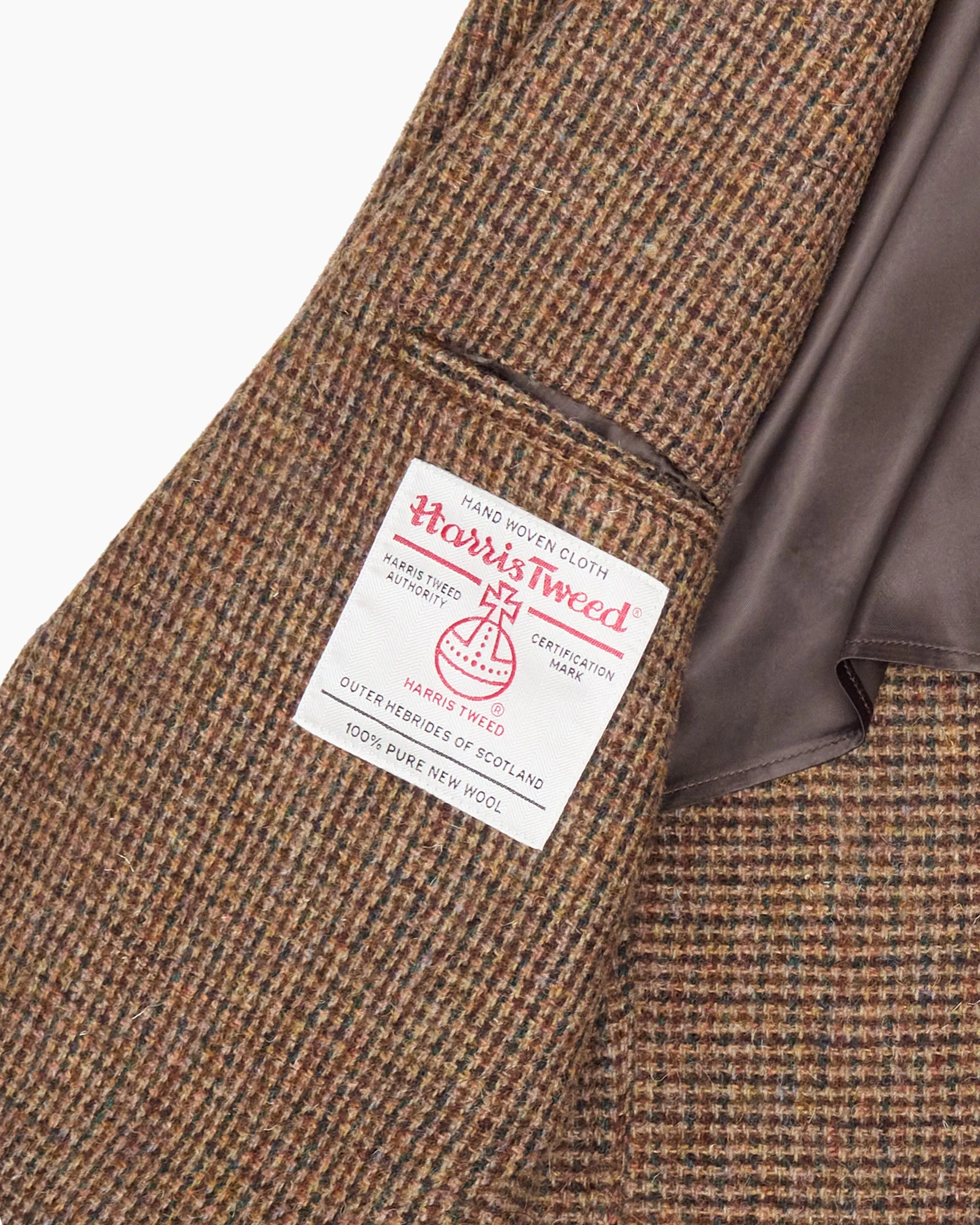 Brown Check Heavyweight Harris Tweed Ivy Jacket sold by John Simons product image thumbnail 2