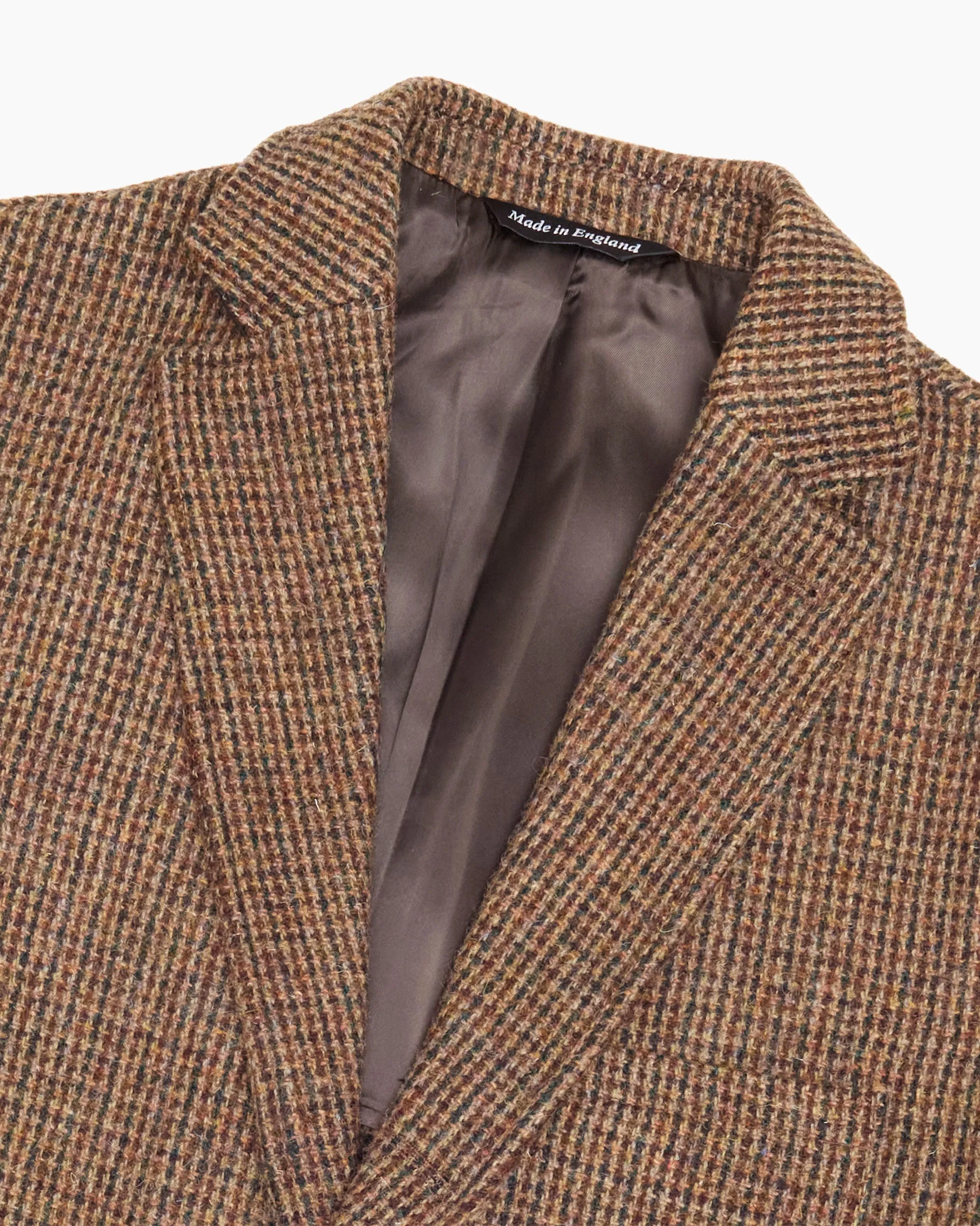Brown Check Heavyweight Harris Tweed Ivy Jacket sold by John Simons product image thumbnail 3