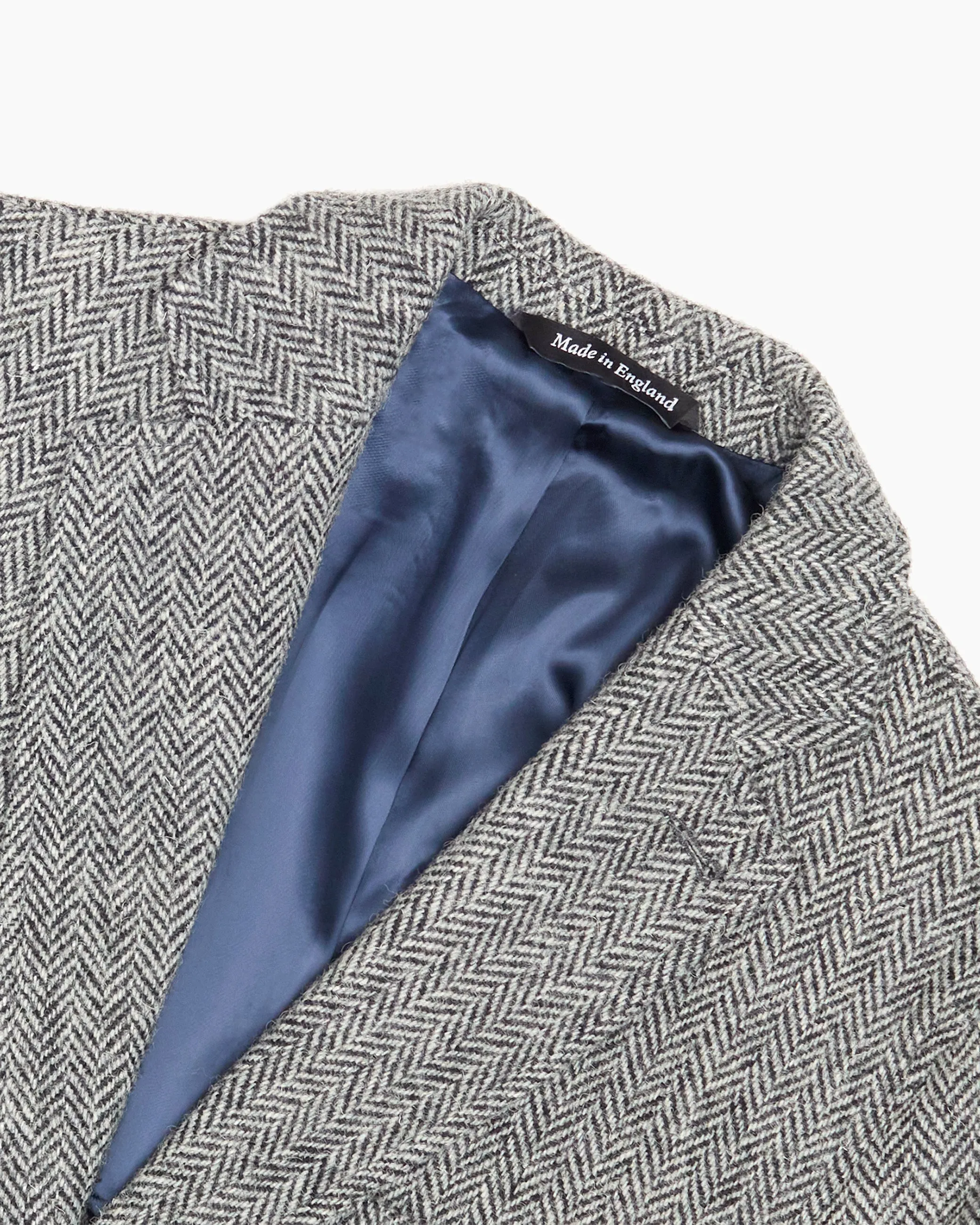 Grey Herringbone Heavyweight Harris Tweed Ivy Jacket sold by John Simons product image thumbnail 3