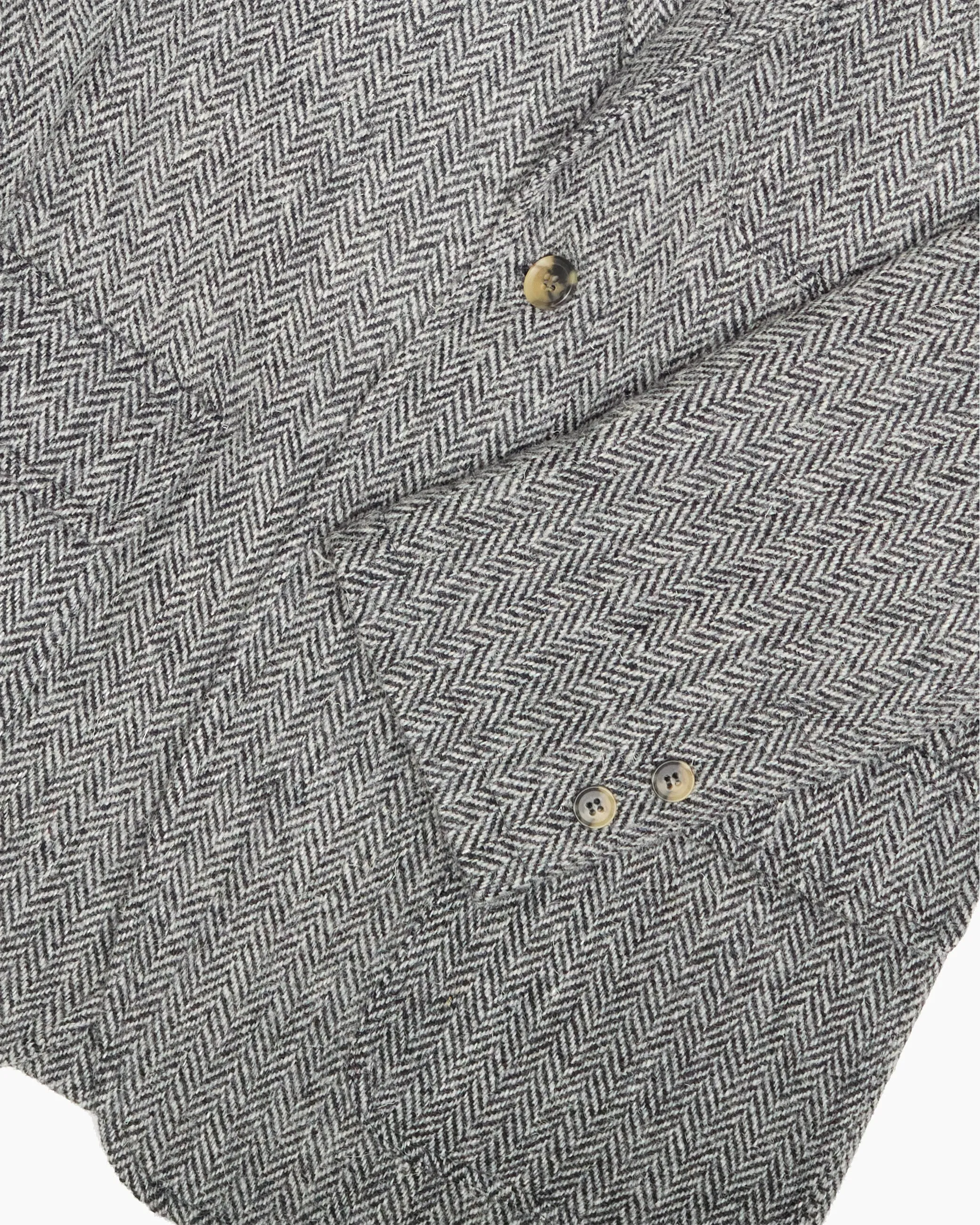 Grey Herringbone Heavyweight Harris Tweed Ivy Jacket sold by John Simons product image thumbnail 4