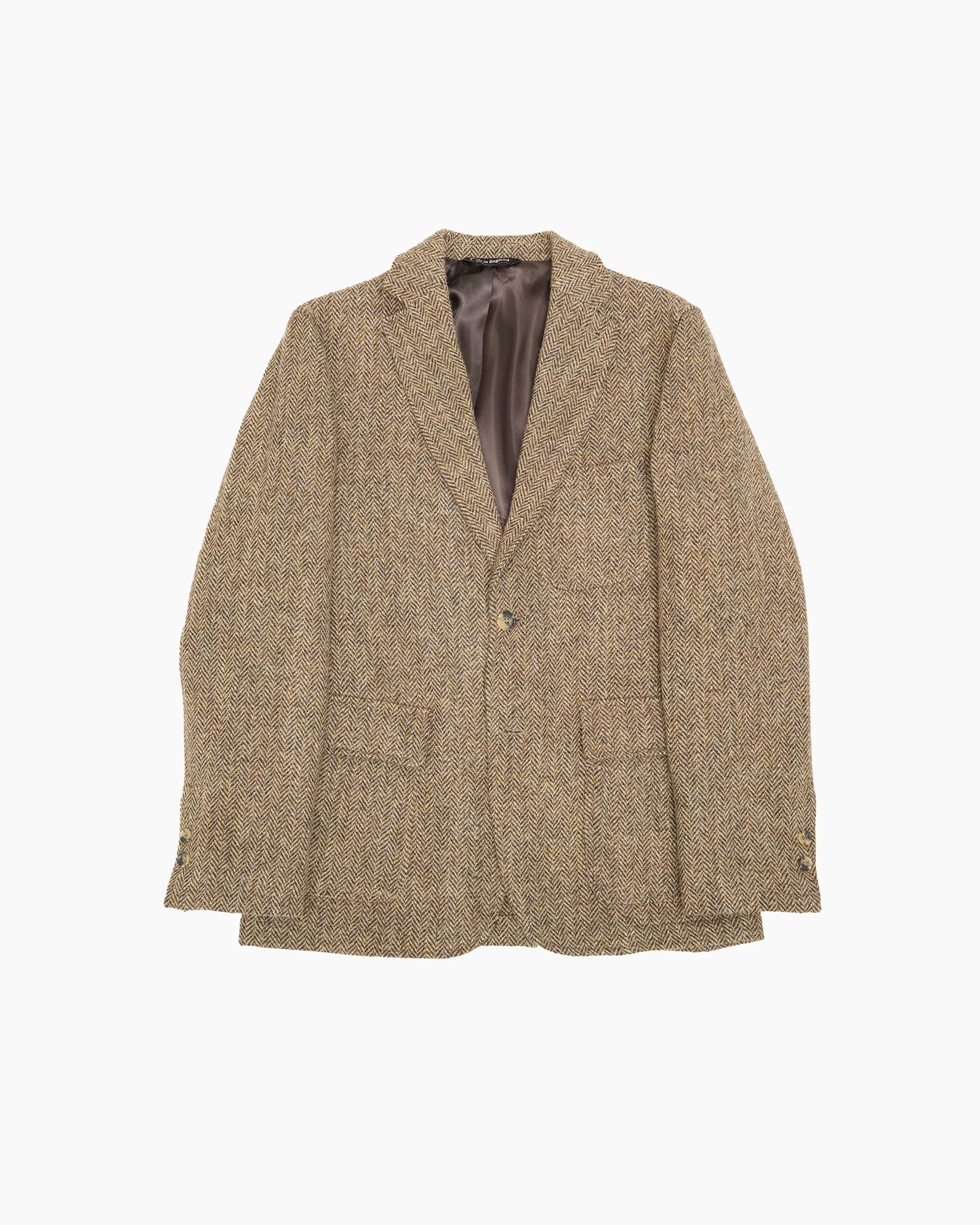 Light Brown Herringbone Heavyweight Harris Tweed Ivy Jacket sold by John Simons