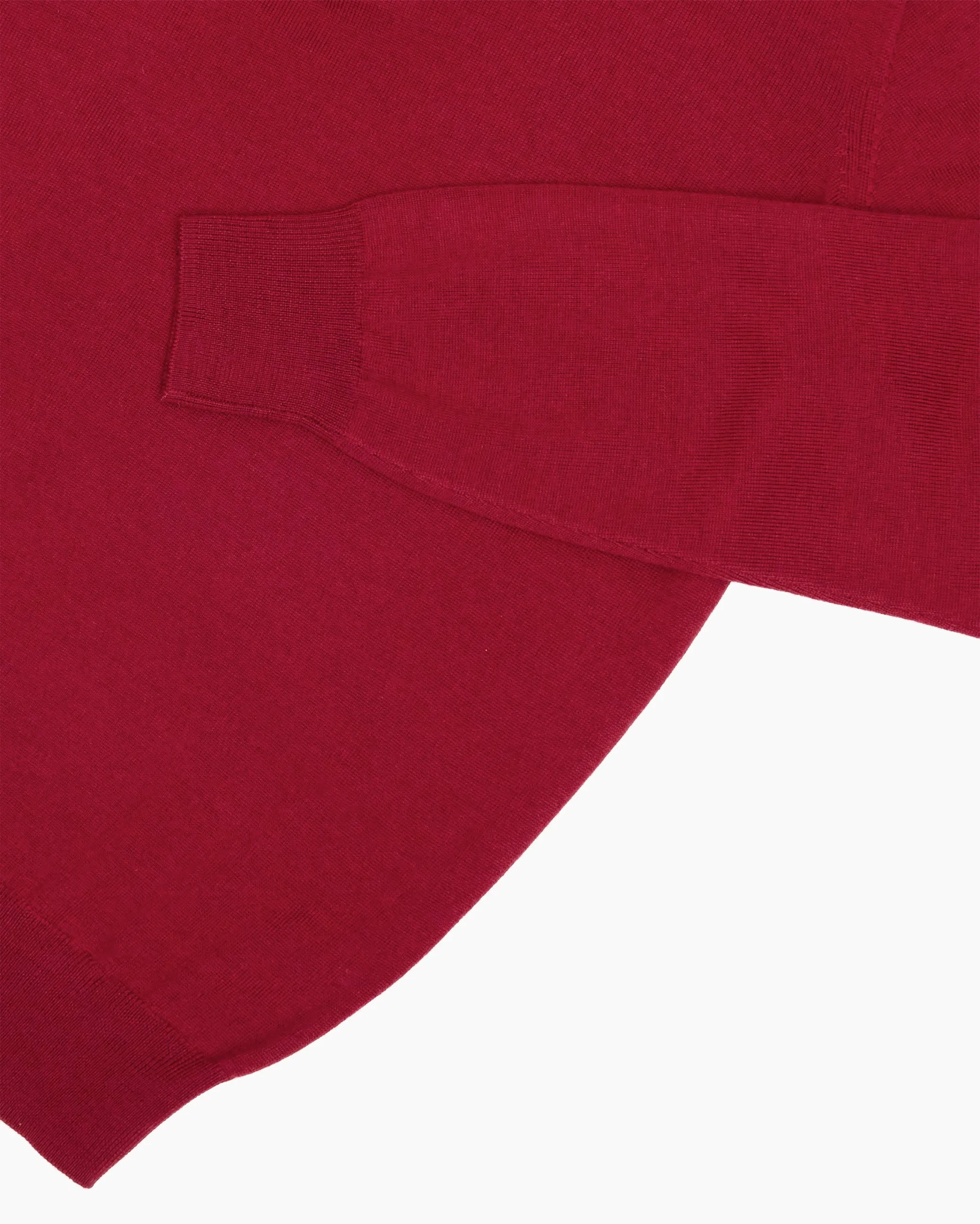 Carmine Red Merino Wool Hindhead Polo Shirt sold by John Simons product image thumbnail 3