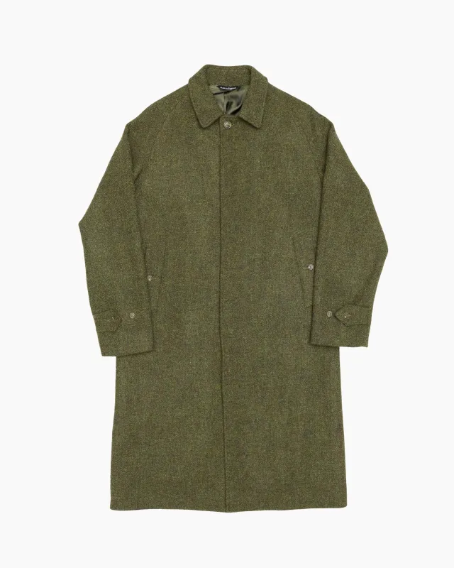 Full Length Green Harris Tweed Overcoat sold by John Simons