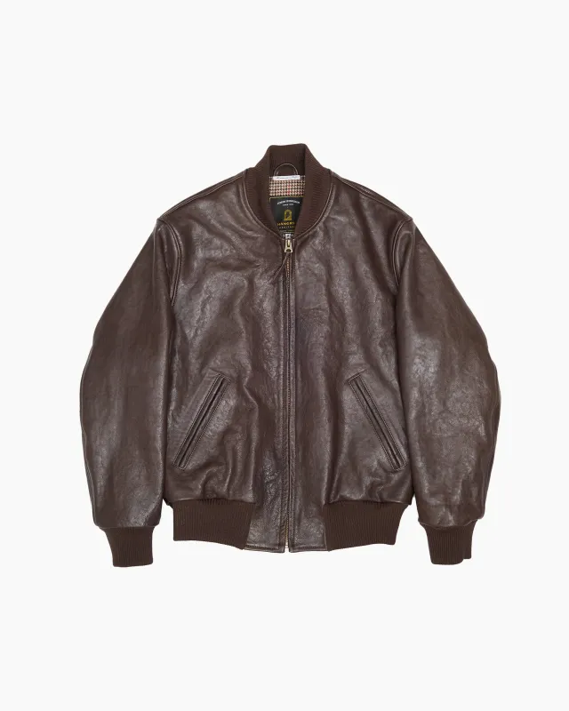 Leather '50s Bomber Jacket made by John Simons
