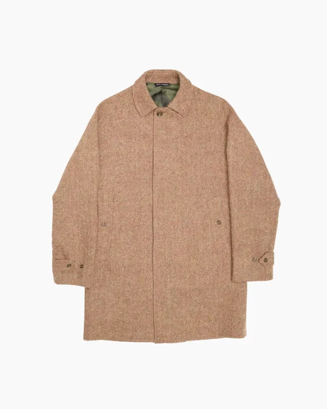 Archive Terracotta Herringbone Overcoat sold by John Simons