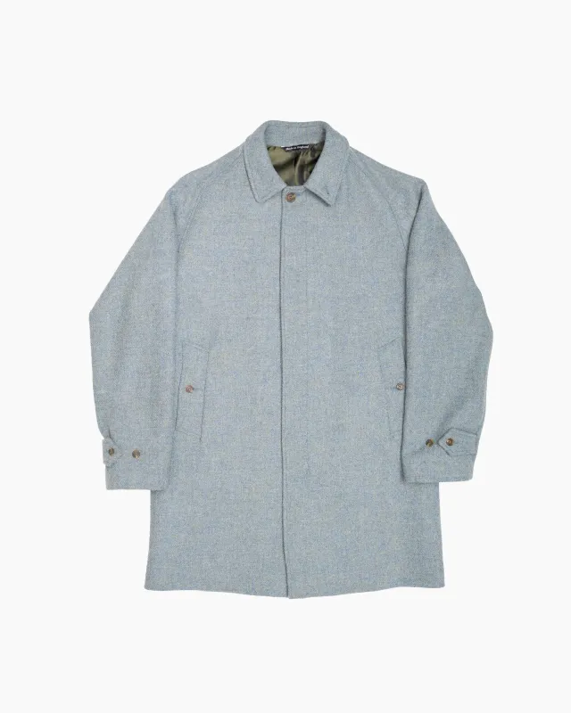 Archive Blue Harris Tweed Overcoat sold by John Simons