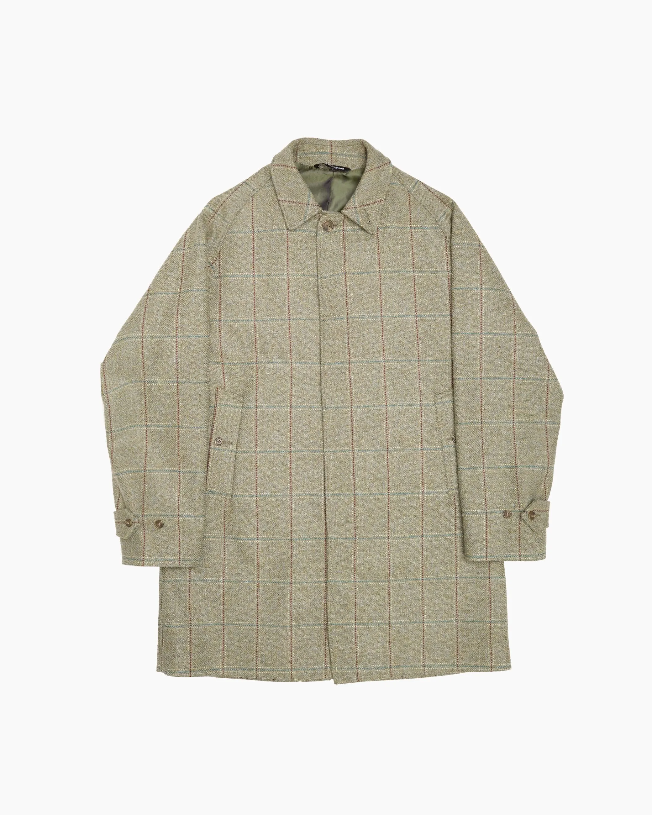 Archive Green Check Overcoat sold by John Simons