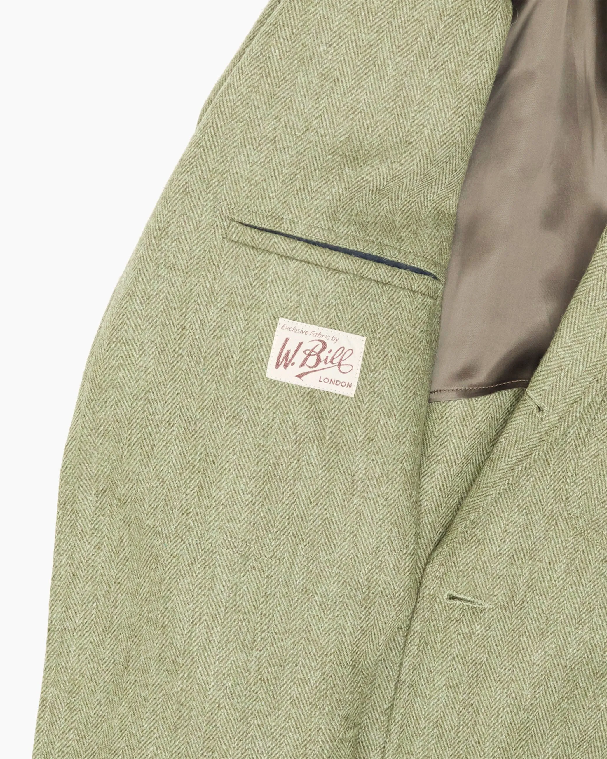 Archive Fine Sage Green Herringbone W. Bill Tweed Ivy Jacket sold by John Simons product image thumbnail 3