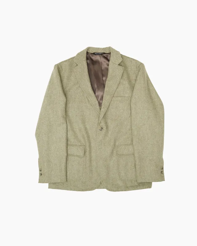 Archive Fine Sage Green Herringbone W. Bill Tweed Ivy Jacket sold by John Simons