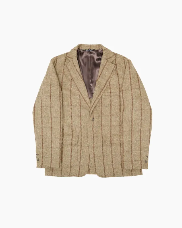 Archive Brown Striped Check W. Bill Tweed Ivy Jacket sold by John Simons