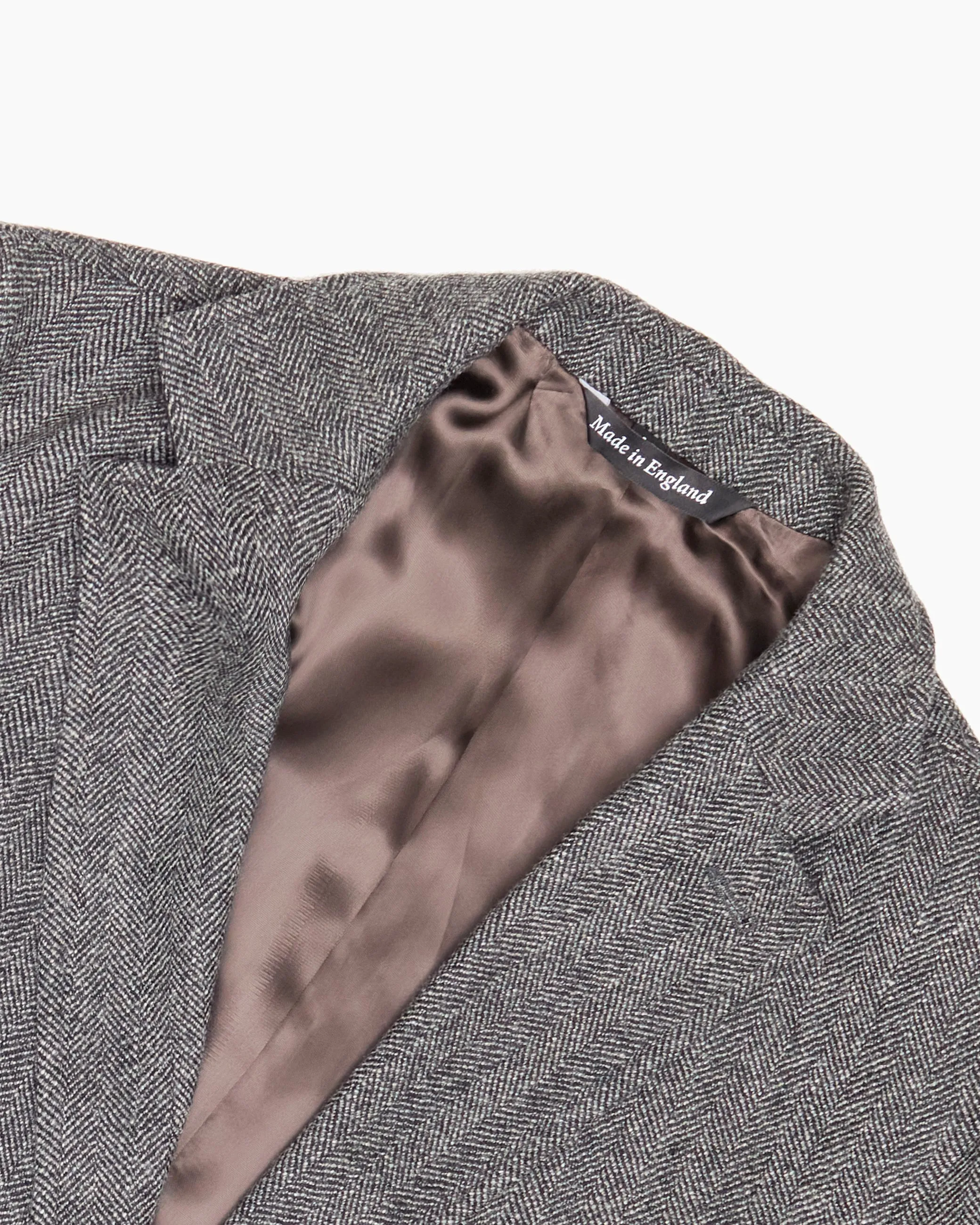 Archive Fine Black & White Wool Herringbone Ivy Jacket sold by John Simons product image thumbnail 5