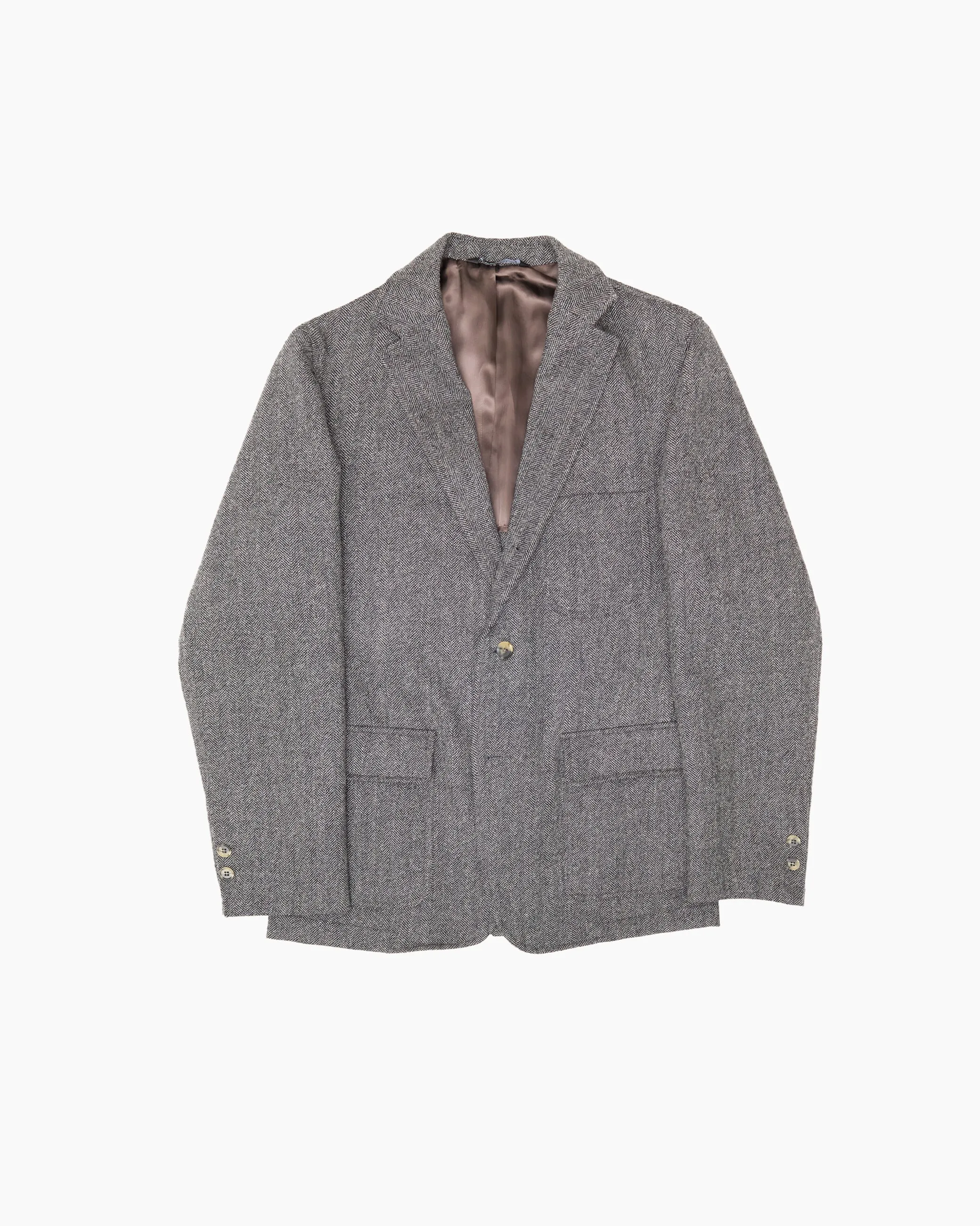 Archive Fine Black & White Wool Herringbone Ivy Jacket sold by John Simons