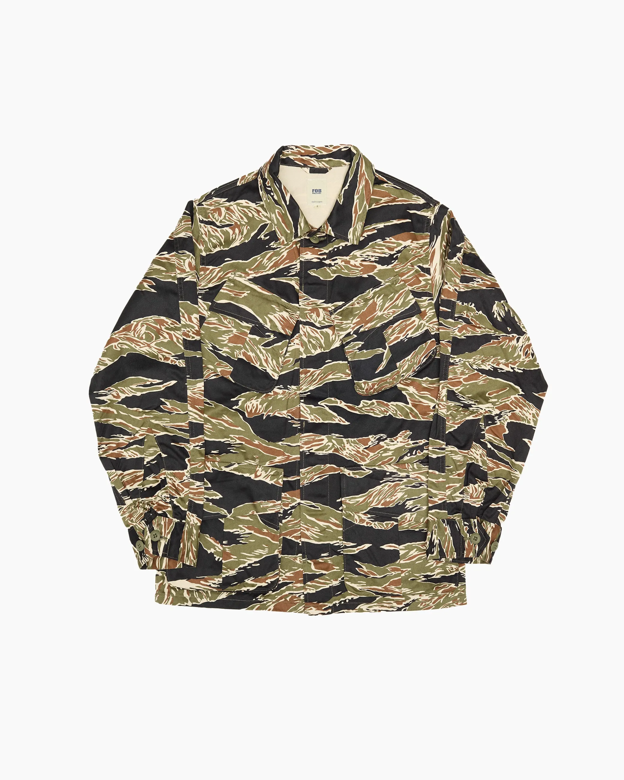 F2452 Tiger Camo Jungle Fatigue Jacket sold by John Simons