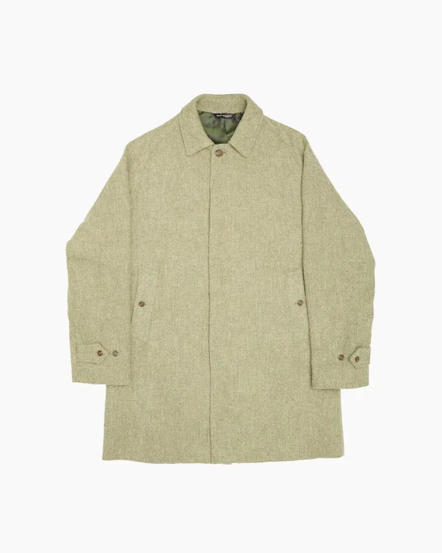 Archive Celadon Green Parquet Tweed Overcoat sold by John Simons