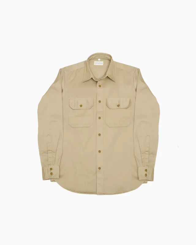 Khaki Heavyweight Cotton Twill Two-Pocket USMC Shirt sold by John Simons