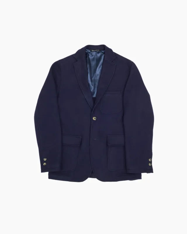 Navy Heavyweight Melton Wool Ivy Jacket sold by John Simons